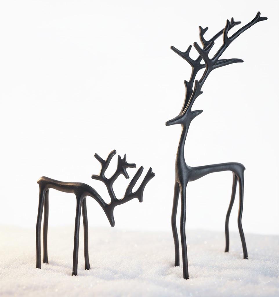 Black Reindeer Statues-Christmas Decorations