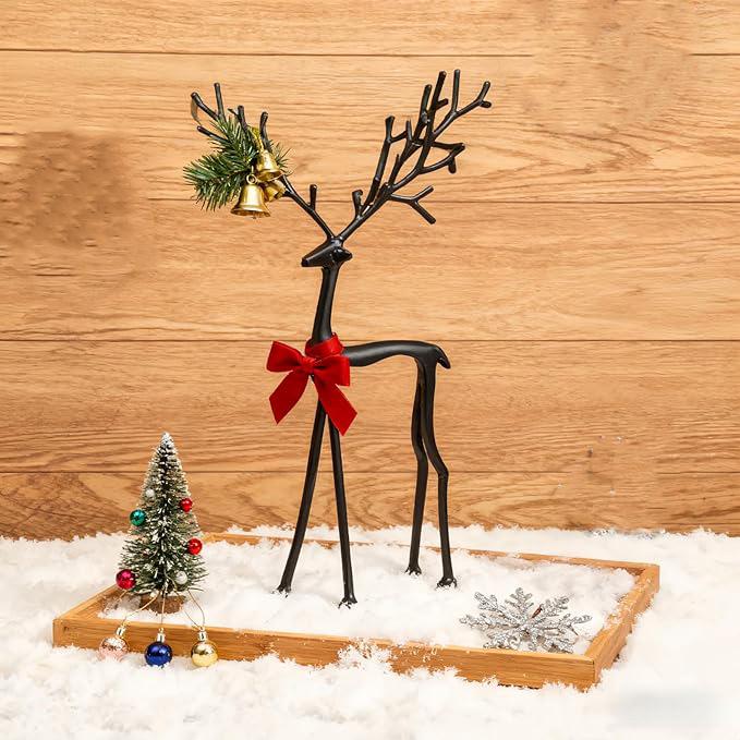 Black Reindeer Statues-Christmas Decorations