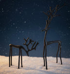 Black Reindeer Statues-Christmas Decorations