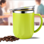 Stainless Steel Coffee Mug With Lid– Insulated Travel Cup