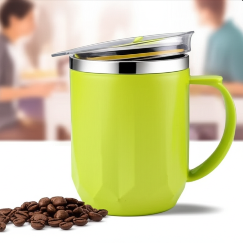 Stainless Steel Coffee Mug With Lid– Insulated Travel Cup