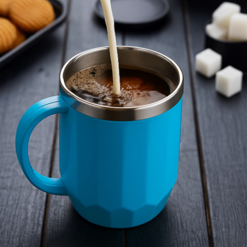 Stainless Steel Coffee Mug With Lid– Insulated Travel Cup