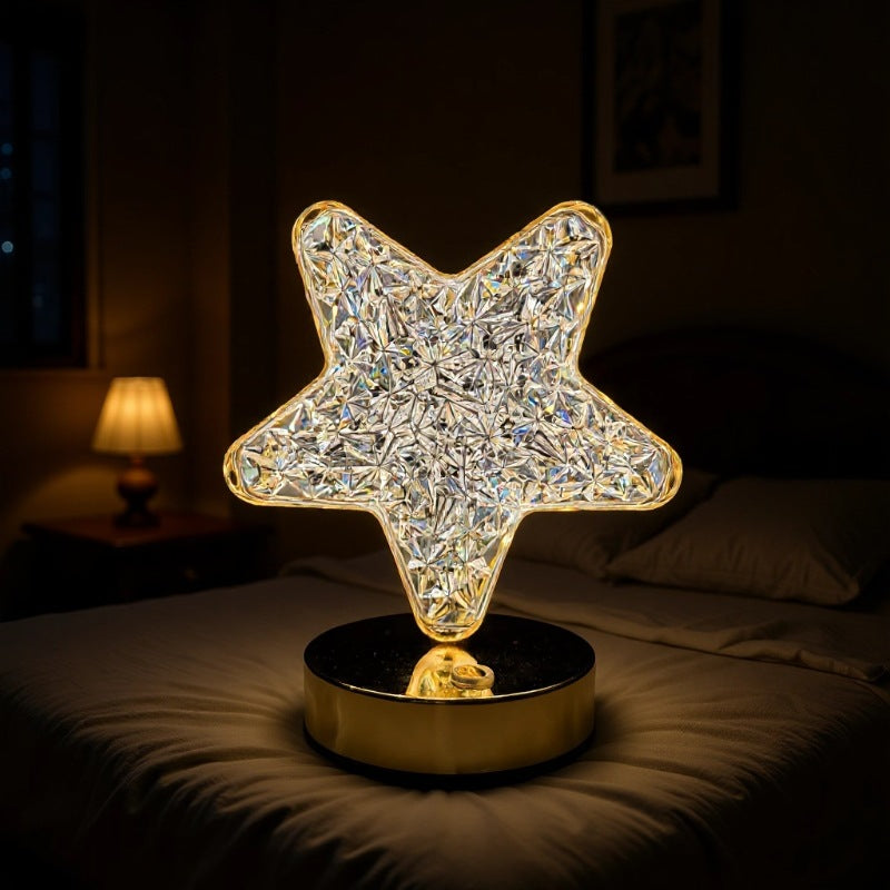 🎄50K+ SOLD! ✨Rechargeable Luxury Crystal LED Night Light Lamp