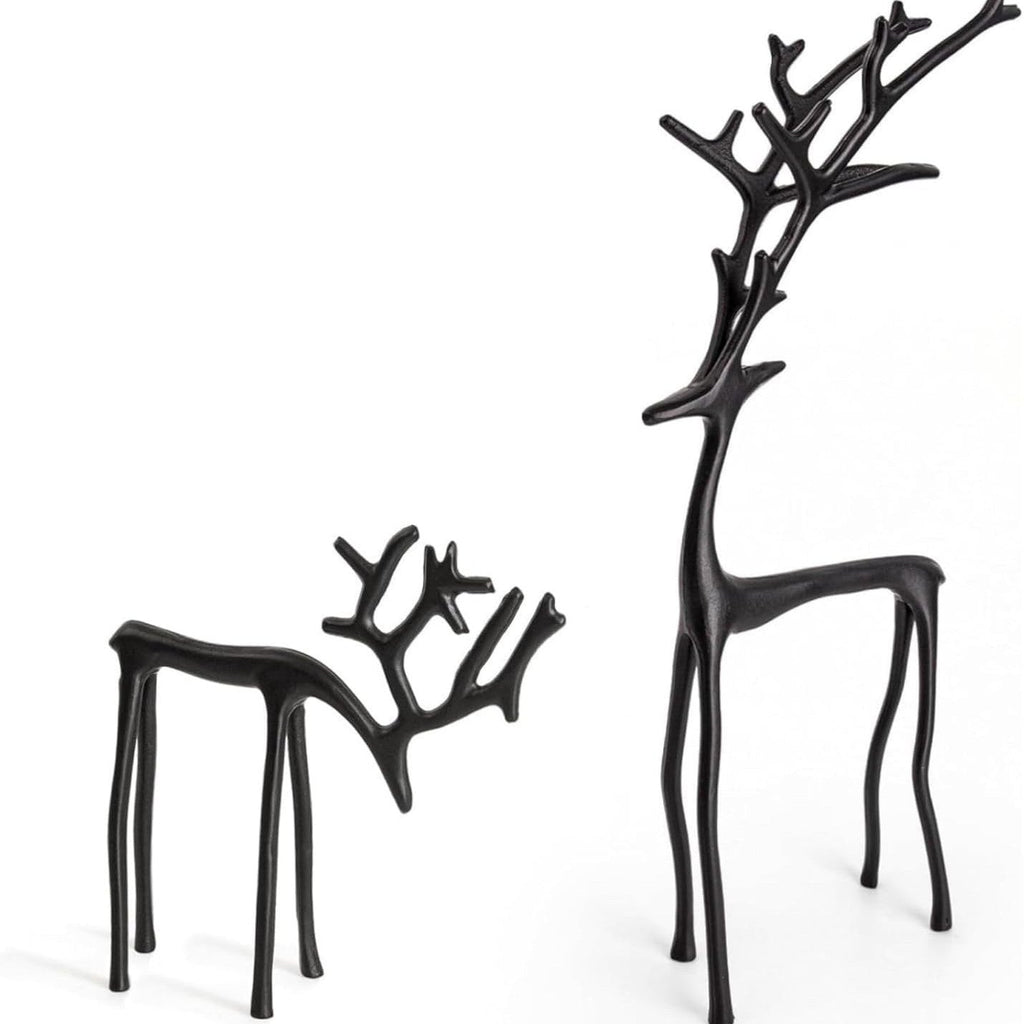 Black Reindeer Statues-Christmas Decorations