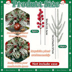 Artificial Norfolk Pine Branches with Red Berries - Christmas Greenery That Lasts!