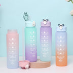 1000ml Leak-Proof Water Bottle – Time Marker & Straw for Gym, School