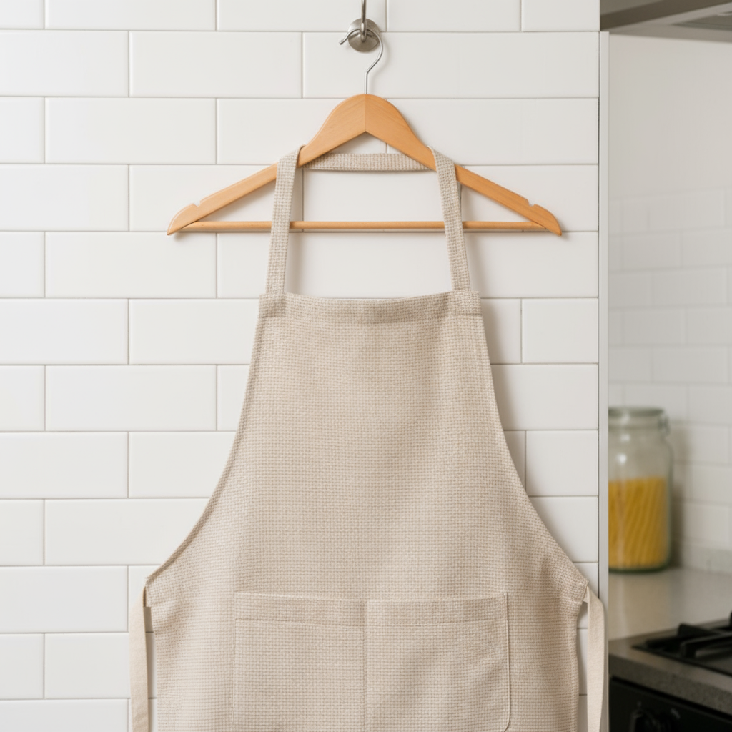 Square Check Print Apron – Stylish Kitchen Apron for Cooking & Baking