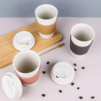 Reusable 500ml Coffee Cup – Leakproof Lid, Portable