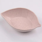 6 Pcs Leaf Shape Chutney Plates – Appetizer & Condiment Dishes (Random Colors)
