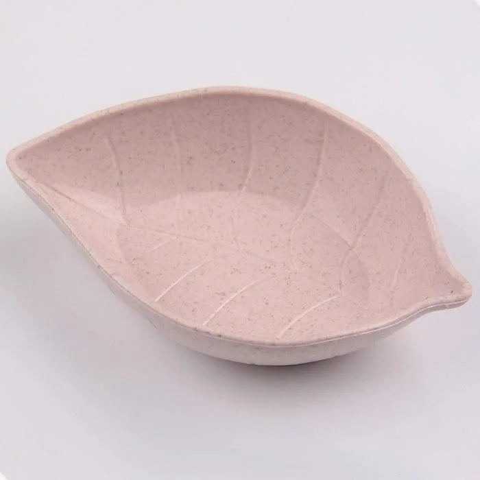 6 Pcs Leaf Shape Chutney Plates – Appetizer & Condiment Dishes (Random Colors)