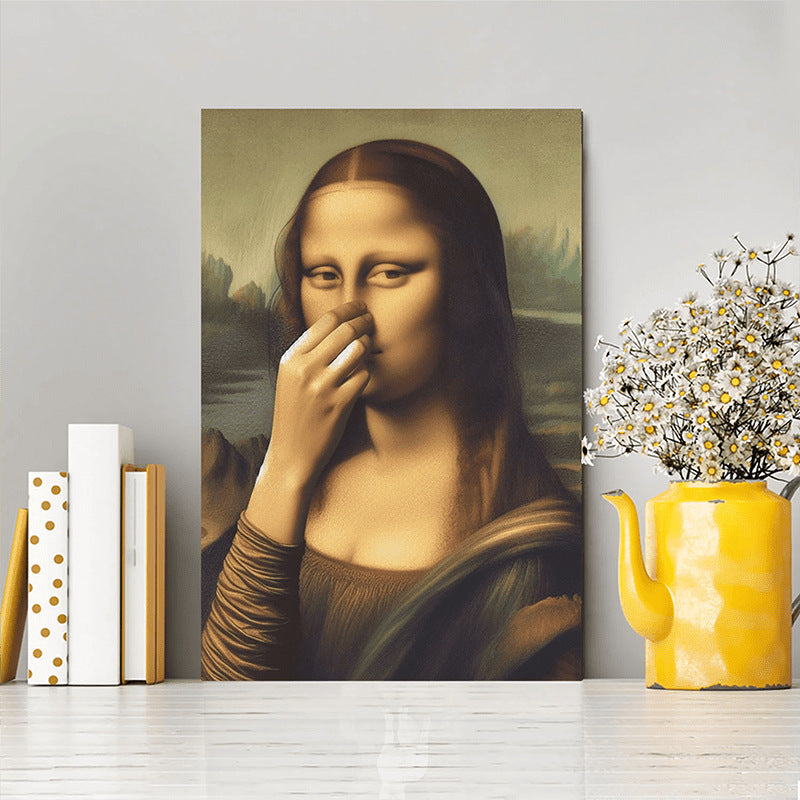 Interesting Mona Lisa art imitation oil painting wall decoration