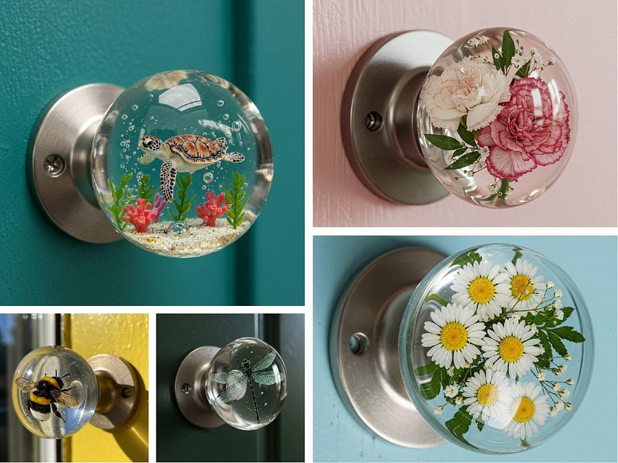 Creative Art Vintage Resin Decorative Door Handles