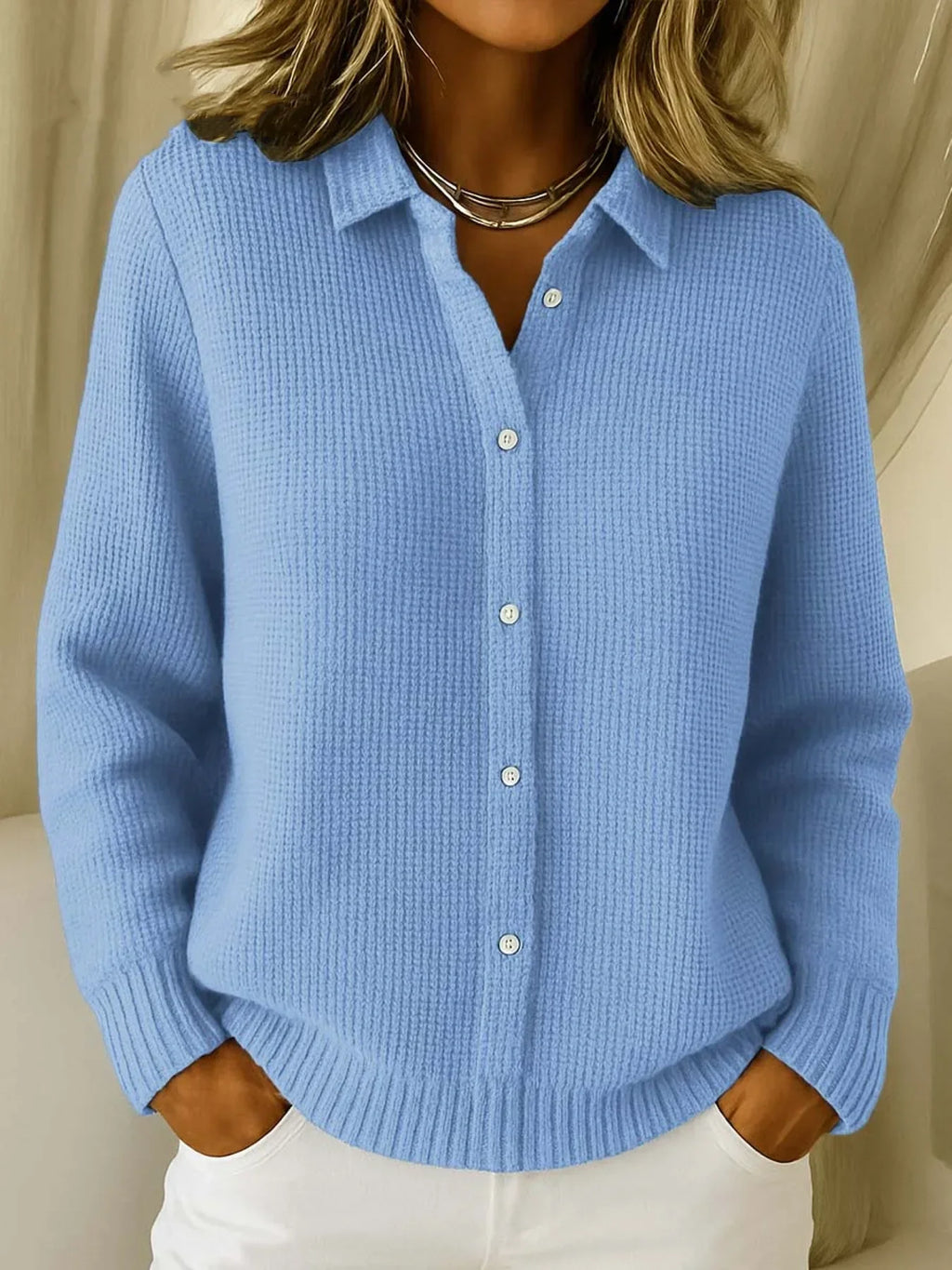 NEW🔥 Women's Casual Cotton Button-Down Cardigan Sweater