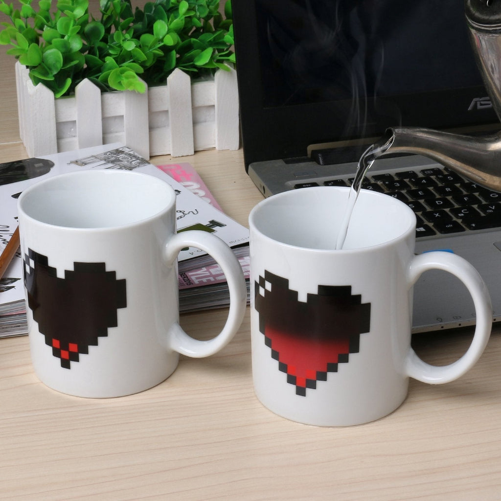 Pixel Heart Morphing Mug