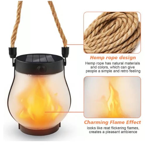 Dancing flame Solar Lantern Outdoor Lights