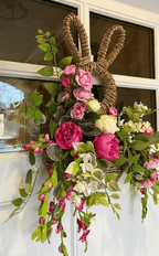 Bunny Basket Hanging Wall Pocket Spring Decor