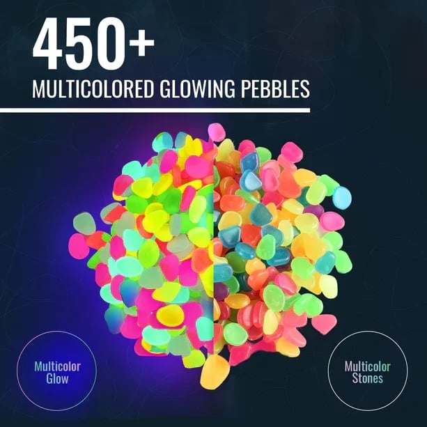Colored Eco-friendly Glowing Pebbles——Instantly Brighten Your Garden with Eco-Friendly Glow Stones