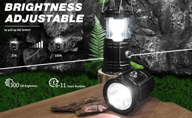 Collapsible LED Camping Lanterns Lightweight Waterproof Solar
