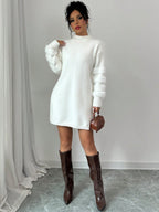 Knitted long-sleeved dress