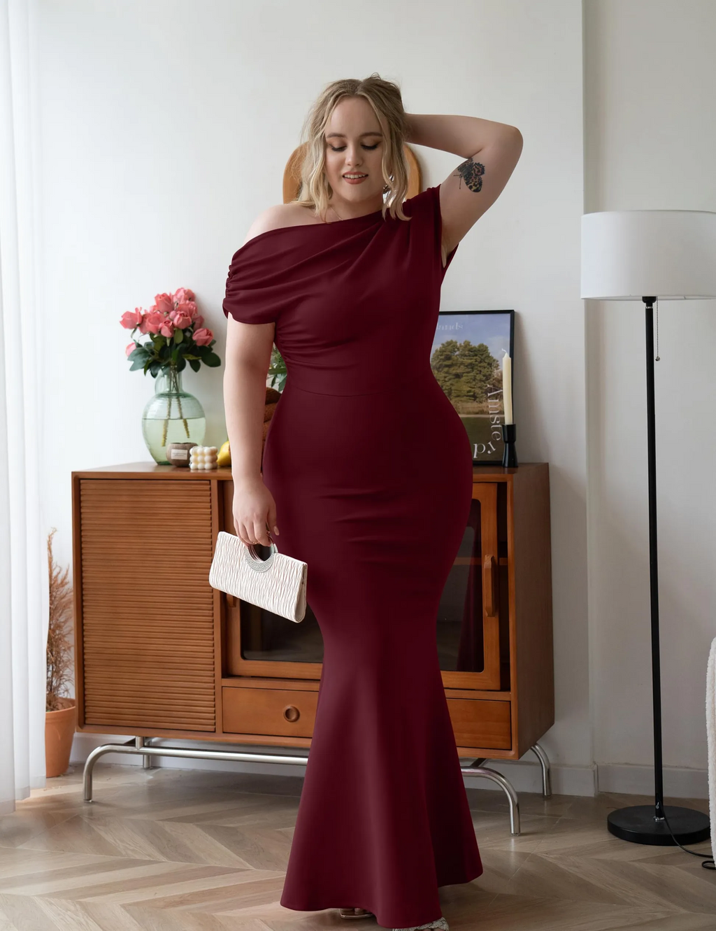 Women's Elegant Off Shoulder Bodycon Party Evening Dress (Buy 2 Free Shipping)