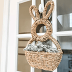 Bunny Basket Hanging Wall Pocket Spring Decor