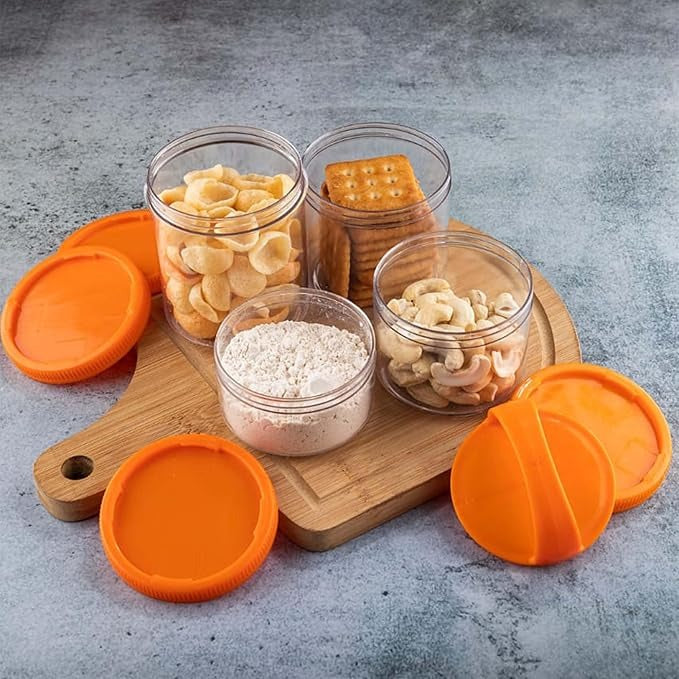 4-in-1 Dry Fruit & Snack Storage – Airtight, Stackable Jars