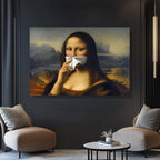 Interesting Mona Lisa art imitation oil painting wall decoration