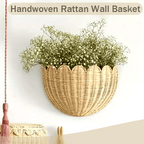 Chic Handwoven Rattan Wall Basket