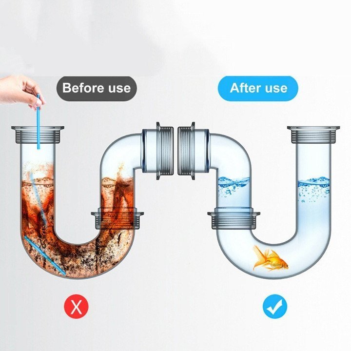 12/set Pipe Cleaning Sticks Oil Decontamination Kitchen Toilet Bathtub Drain Cleaneer mysite