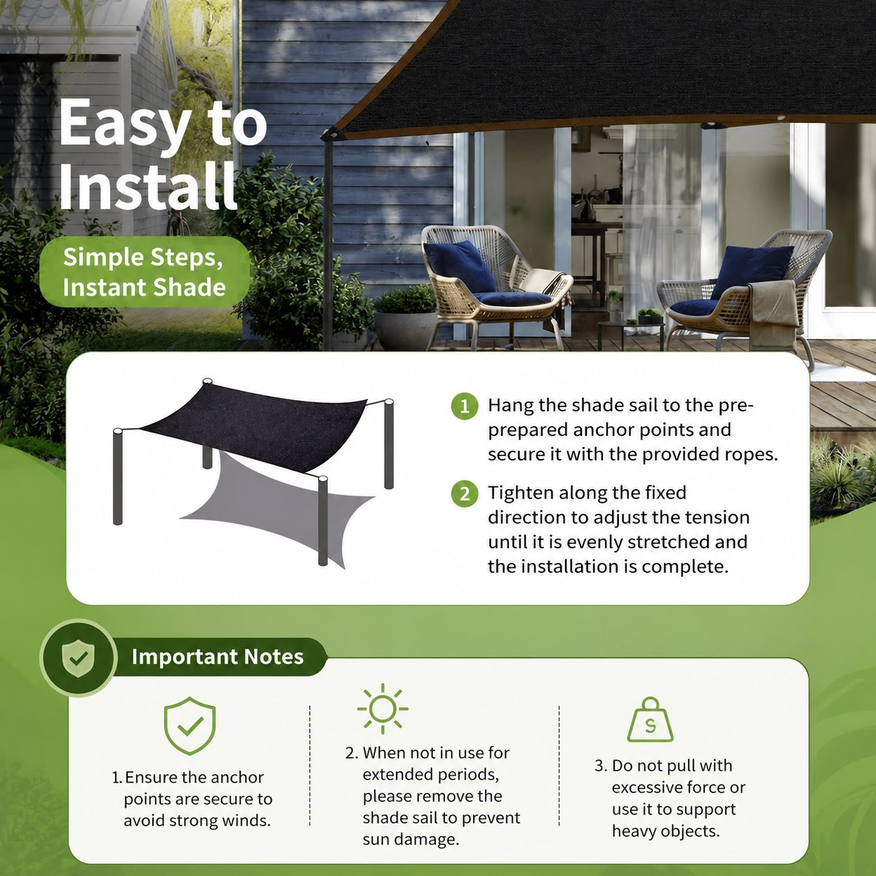 ☀️ 98% UV-Blocking Sunshade Net – Ultimate Outdoor Protection-6