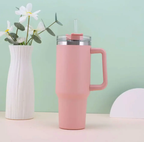 1200ml Stainless Steel Tumbler with Lid & Straw – Vacuum Insulated