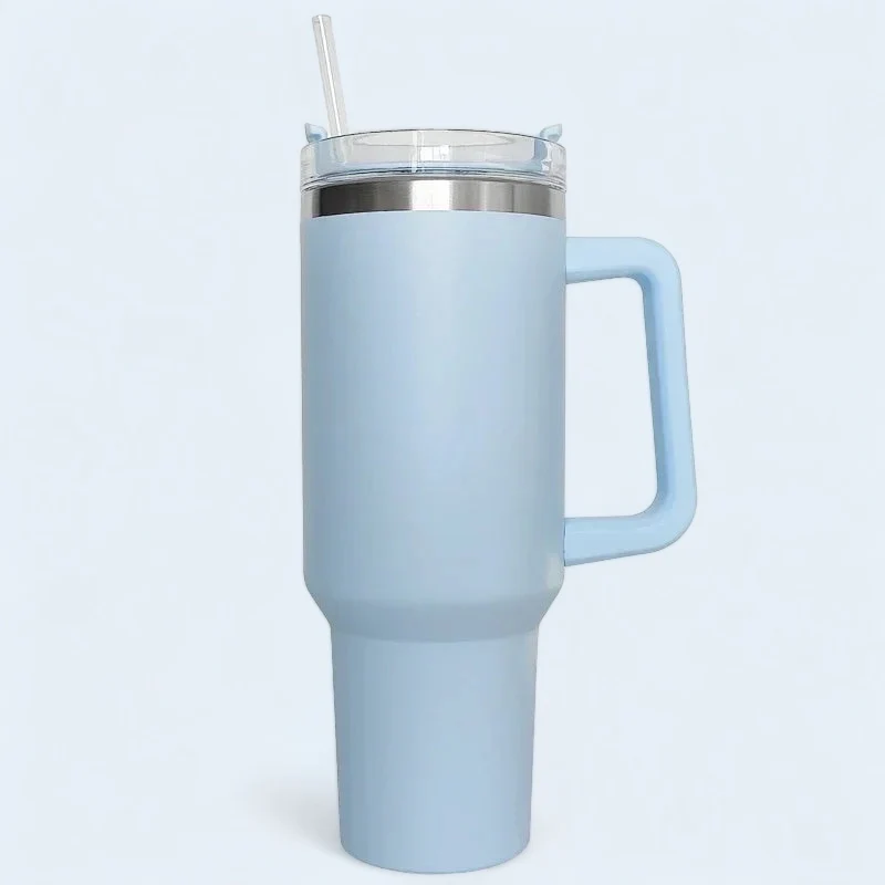 1200ml Stainless Steel Tumbler with Lid & Straw – Vacuum Insulated