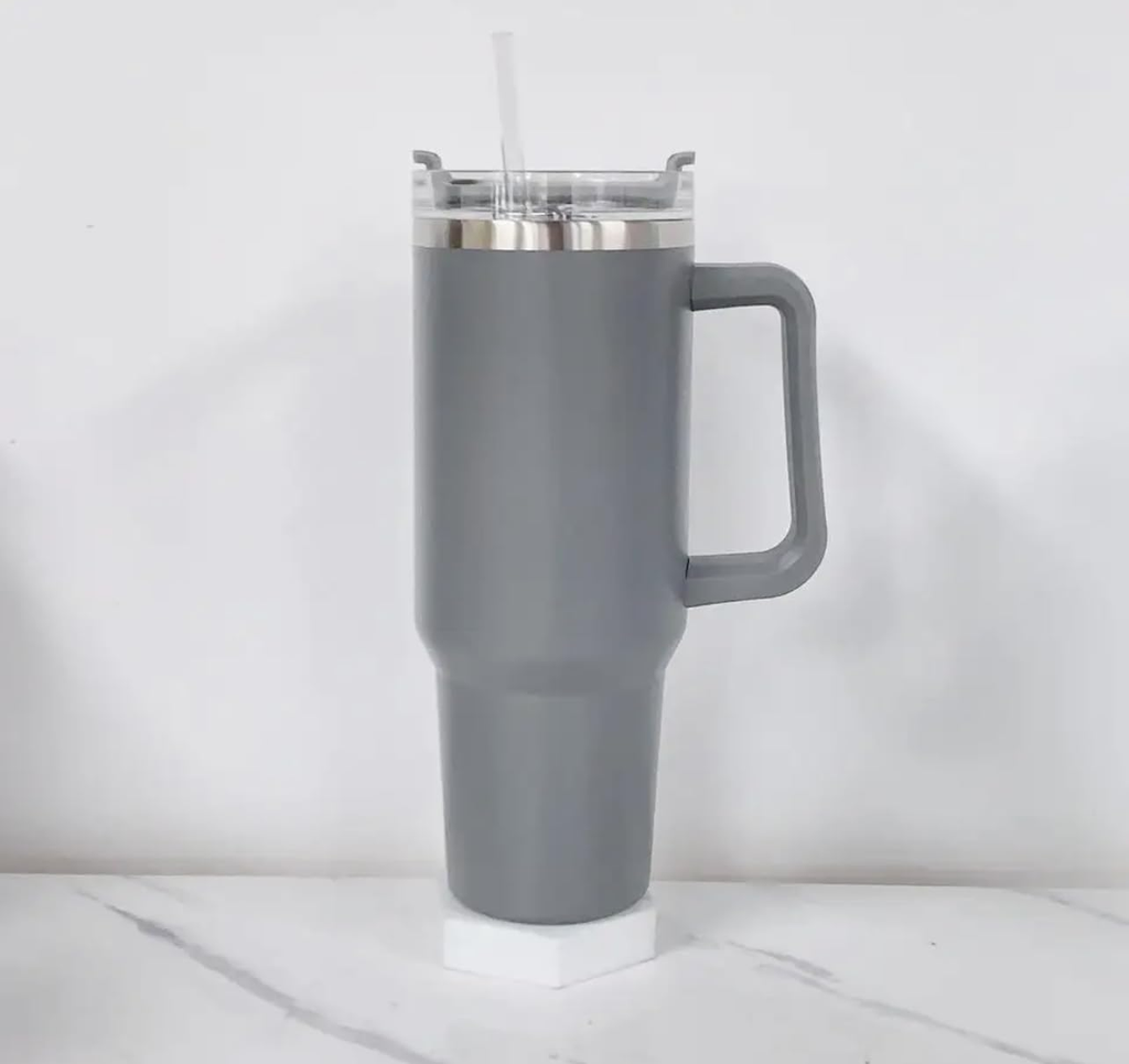 1200ml Stainless Steel Tumbler with Lid & Straw – Vacuum Insulated