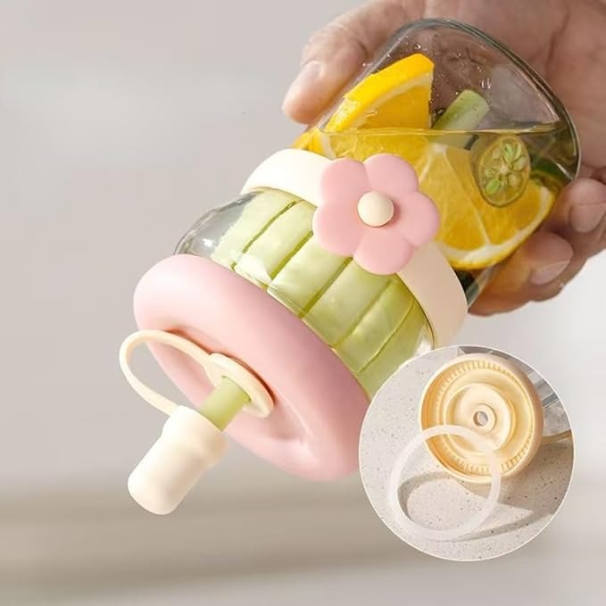 Eco-Friendly Reusable Coffee Mug with Straw
