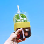Ice Cube Bottle 800ml – 2-in-1 Tray & Bottle with Straw