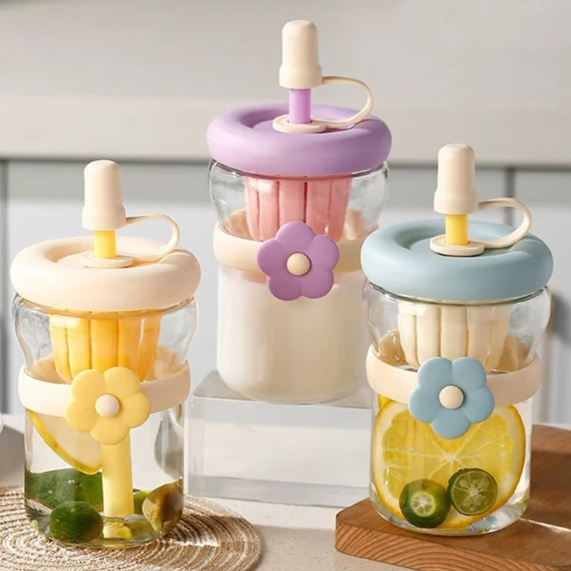 Eco-Friendly Reusable Coffee Mug with Straw