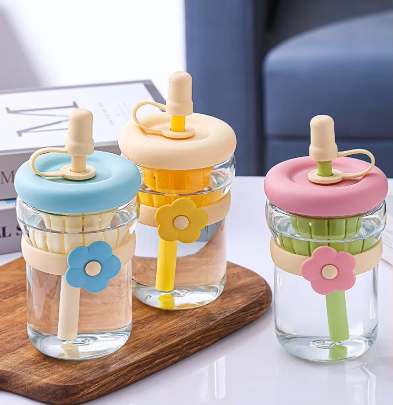 Eco-Friendly Reusable Coffee Mug with Straw