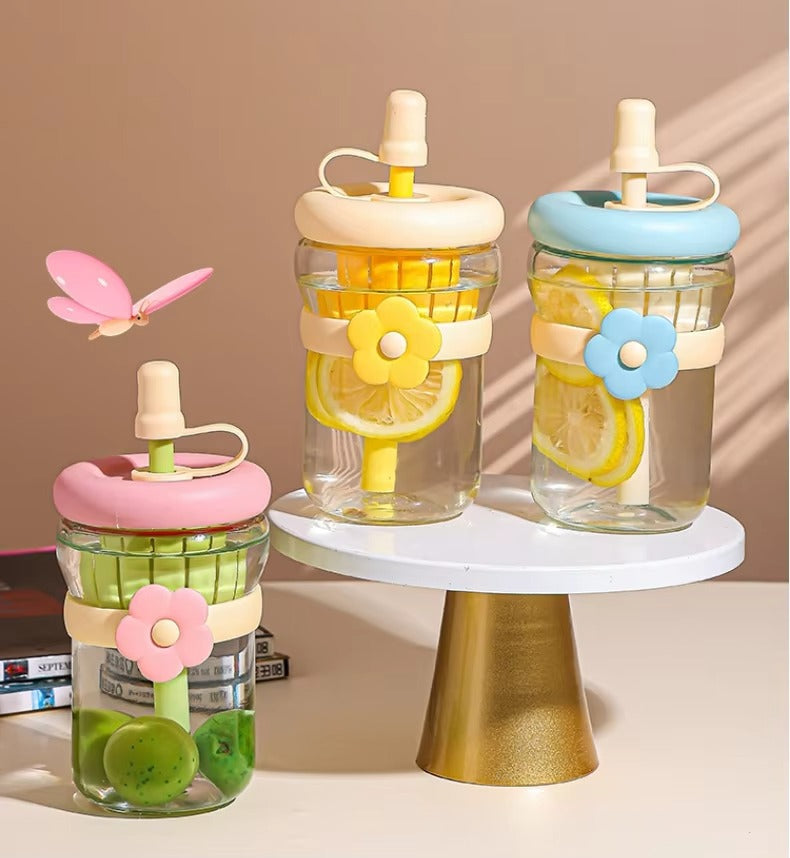 Eco-Friendly Reusable Coffee Mug with Straw