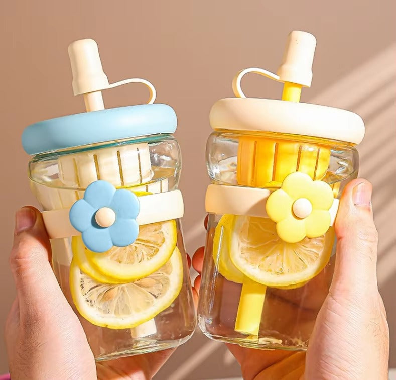 Eco-Friendly Reusable Coffee Mug with Straw
