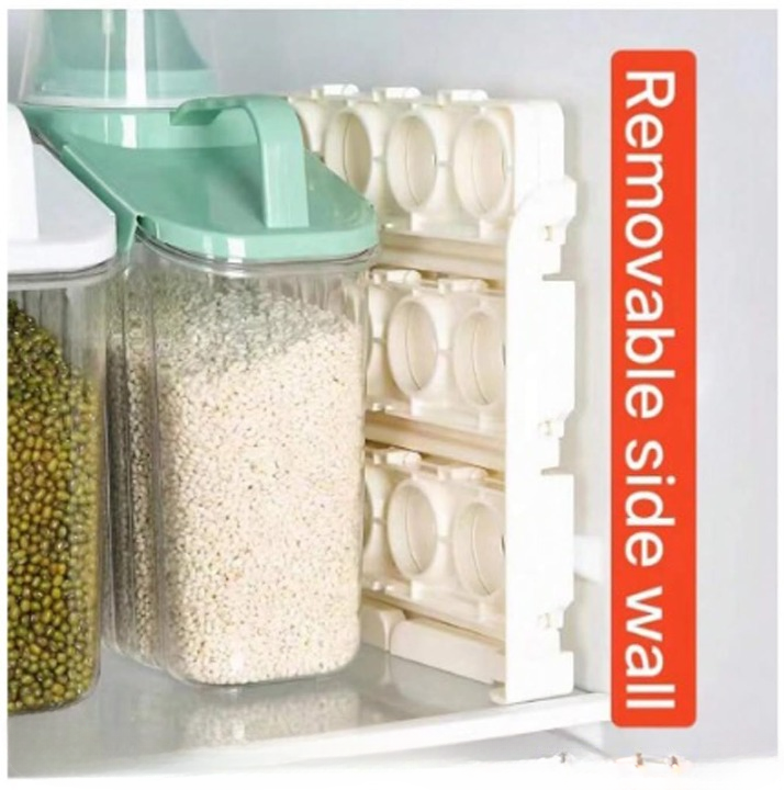 Foldable 3-Layer Egg Tray – 24-Grid Fridge Organizer