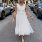 Women's Long-Sleeve Tops & Sleeveless Dress 2-Piece Set